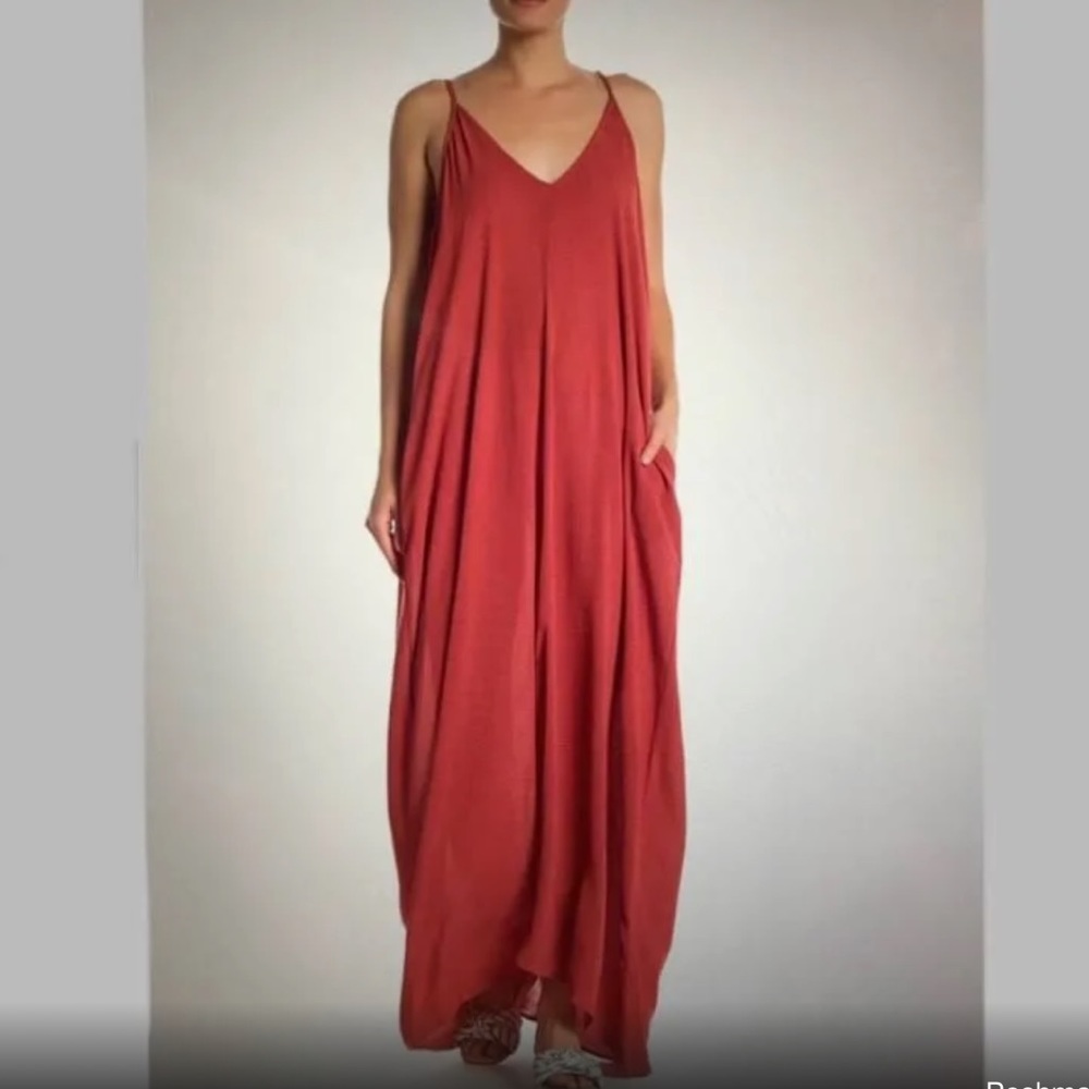 Love Stitch – Gauze Maxi Dress Dusty Brick / M-L